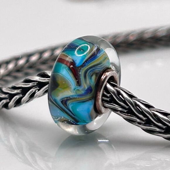TROLLBEADS Rare Van Gogh Unique #4 LAA 925S colorful swirls, style of the artist - Picture 8 of 8